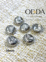 ✨ 6’lı 18 mm Gümüş Çapraz Dokulu Metal Düğme Seti – Klasik & Güçlü