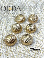 ✨ 6’lı 23 mm Gold Çapraz Dokulu Metal Düğme Seti – Klasik & Premium