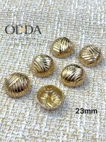 ✨ 6’lı 23 mm Gold Çapraz Dokulu Metal Düğme Seti – Klasik & Premium