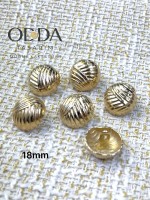 ✨ 6’lı 18 mm Gold Çapraz Dokulu Metal Düğme Seti – Klasik & Premium