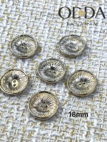 ✨ 6’lı 18 mm Gold Işın Desenli Metal Düğme Seti – Klasik & Zarif